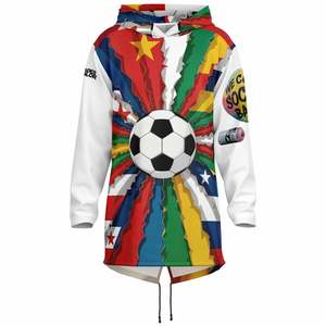Echoes on <b>the</b> Pitch Hoodie a Kaleidoscope of Flags Motion for Sports Fans Fans of Team <b>Spirit</b> or As a Promotional Sweatshirt - Product Image 1