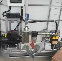 Serbatoio IBC da 1000L, Stazione di Miscelazione Agricola, Pompa a Diaframma 12V DC, Serbatoio Miscelatore per Pesticidi, per Spruzzatori Agricoli