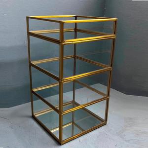 Bougie votive, porte-bougie décoratif en laiton et verre - Product Image 1