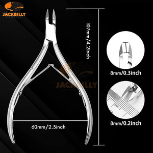 Recortador de cutículas de acero duro profesional Cortador de cutículas de mandíbula completa extremadamente afilado Herramienta de cuidado de uñas para uso de manicura en los dedos - Product Image 6