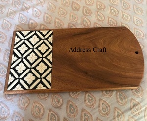 Tablero de queso de madera y resina con forma de rectángulo y cuchillos para queso, tabla de cortar, tabla de charcutería de madera, juego de cuchillos - Product Image 6