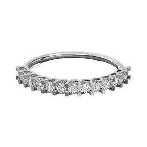 แหวนแต่งงานทรงกลมประดับเพชรสำหรับผู้หญิง - Product Image 5