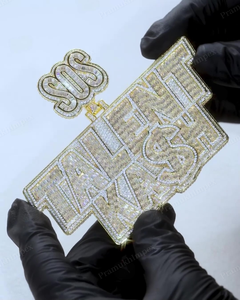 Custom Hiphop S925 Sterling Silver Ice Out Vvs Moissanite Diamond Enamel Charm Pendant for <b>Men</b> Women Fashion Gift Custom Jewelry - Product Image 3