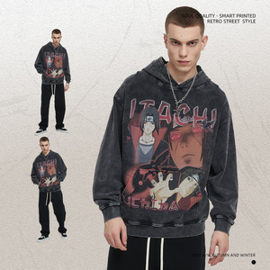 Fabricantes de ropa Diseñador personalizado Mans Sudadera Peso pesado Algodón Gráfico DTG Bordado Impreso Hombres sudaderas con capucha - Product Image 2