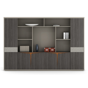 Armoire de rangement de bureau moderne en mélamine haute capacité avec portes et étagères ouvertes, couleur RAL personnalisée, montage facile - Product Image 4