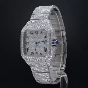 Nouveau 41MM Personnalisable Mouvement Automatique VVS Moissanite Diamant Montre Glacé Or Poignet Moissanite Montres pour Hommes Prix Bas - Product Image 6