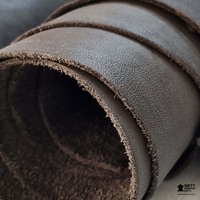 OEM Bio-Braunes Echtleder Erstklassiges Premium 0,5-1,8MM Vollnarbiges Gegerbtes Leder für Schuhe, Gürtel, Sofas, Heimdekoration, Röcke, Handwerk