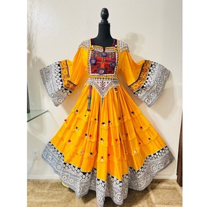 ชุด bangjara แบบดั้งเดิมงานทางการของ kuchi สีฟ้าสีส้มสำหรับงานแต่งงานฤดูร้อนชาวปากีสถาน - Product Image 5