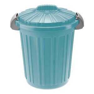 Bidone (46Lt) Teo avec couvercle à double clip AURORA Bleu 810137370V - Product Image 1
