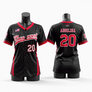Camisetas de Béisbol y Sóftbol Transpirables de Alta Calidad, Personalizadas con Impresión Digital, de Malla de Poliéster, Ropa Deportiva de Equipo al por Mayor para Hombre Adulto - Product Image 1