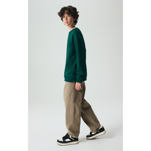 กางเกงยีนส์ทรงตรงเอวสูงสำหรับผู้หญิง สไตล์ลำลอง ทรงหลวม ใส่ทำงานได้ สบายๆ ทรงกว้าง แบบคาร์โก้ - Product Image 5