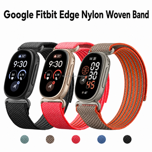 Correa de Reloj de Repuesto Transpirable de Nailon de 18 mm para Fitbit Edge, Resistente al Agua - Product Image 3