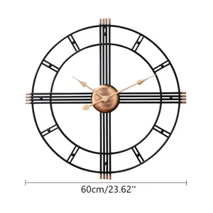 Horloge murale vintage moderne du milieu du siècle meilleure catégorie Design d'art en métal pour la maison décor d'hôtel aiguille de fer bas quantité minimale de commande prix bon marché - Product Image 1