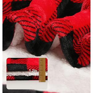 Customized Sherpa <b>Blanket</b> Hoodie for Winter Oversized <b>Wearable</b> Fleece Plush Hood and Pocket for Maximum Warmth and Comfort - Product Image 6