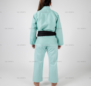 Trajes de Jiu Jitsu brasileño hechos a medida para mujer Colores atractivos Precio directo de fábrica al por mayor Opciones de modificación de Karate - Product Image 4