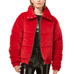 2024 nuevo invierno Puffer pluma Casual gran bolsillo grueso suelto botón Up mujer Puffer chaqueta - Product Image 1