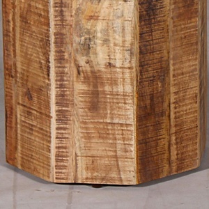 Otomana de tela con hebilla de color blanco y madera, mango hexagonal moderno, para sala de estar, dormitorios y otros - Product Image 5