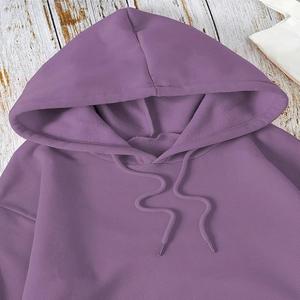 Jersey de peso pesado para mujer Sudadera con capucha de manga larga de secado rápido Sudadera de talla grande con diseño Pull-Over - Product Image 4