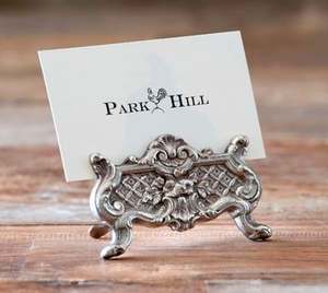 Brown Metal Tabletop Business Card Holder in Stylish Finished Perfect for Organizing Cards at Weddings and Offices - Product Image 2