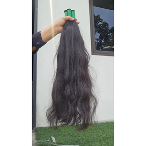ผมแท้จากอินโดนีเซีย เกรด 12A ความยาว 14 นิ้ว แบบ Single Drawn 100% Remy Virgin Hair สีดำธรรมชาติ ไม่หลุดร่วง ทนต่อการดัด - Product Image 4