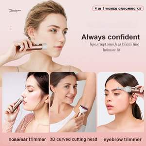 Rasoir Électrique Sans Fil 4-en-1 pour Femme, Tondeuse Rotative Humide/Sec, Épilateur Rechargeable Indolore et Étanche IPX7 - Product Image 5