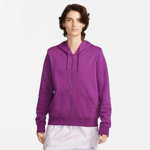 Sweat à capuche zippé en polaire décontracté pour femme, imprimé personnalisé, 100% coton, respirant, anti-boulochage, séchage rapide, haute qualité, couleur unie - Product Image 6