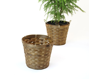 Cesta de mimbre de fruta de bambú tejido redondo Natural hecho a mano cesta de regalo de Navidad/cesta de almacenamiento de bambú rectangular - Product Image 5