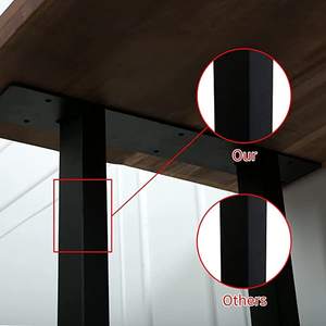 High Quality <b>Black</b> <b>Metal</b> Furniture <b>Legs</b> Sturdy Construction for Modern Dining <b>Tables</b> Coffee <b>Tables</b> Outdoor/Kitchen/School Use - Product Image 6