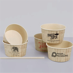 Proveedor líder de ventas al por mayor 520 / 850 CC Cuenco de papel de pulpa de bambú biodegradable - Product Image 3