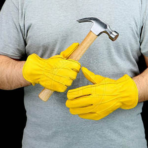 Haute qualité Durable PU cuir véritable vêtements de sécurité coupe-vent unisexe conducteur gants écran tactile caractéristique Style uni pour l'hiver - Product Image 6