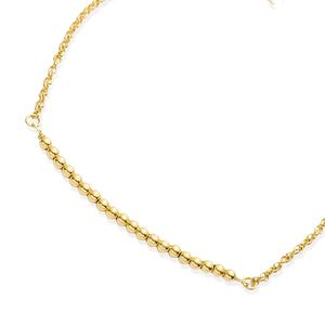 Dainty Beaded <b>Chain</b> Bracelet 18K Gold Plated Turkish Wholesale Handmade Minimalist 925 Sterling Silver Jewelry - Product Image 3