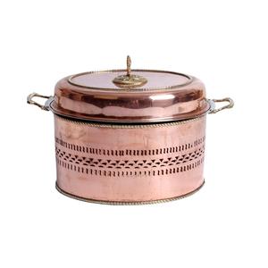 Buffet de service chauffe-plats plat de stockage des aliments cuivre plaqué finition chauffe-plats servant chauffe-plats - Product Image 2