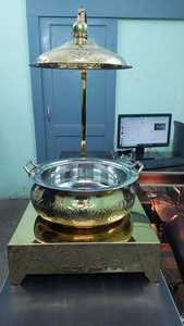 Calentador de Comida Buffet de Acero Inoxidable con Recubrimiento PVD Dorado de Calidad Deluxe, Diseño Art Deco, Capacidad de 8L, para Hotel - Product Image 2