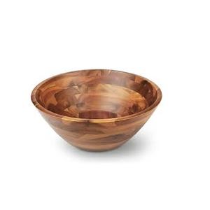 Tazón Redondo de Madera para Cocina, Vajilla, Ensaladera de Madera, Juego de Cuchara y Tenedor, Logotipo Personalizado, Tazón de Madera de Acacia para Cocinar - Product Image 4