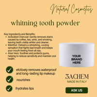 Poudre buccale rafraîchissante 30 ml à l'extrait de menthe bio, anti-caries, anti-bactérienne et blanchissante, du fabricant italien 3ACHEM