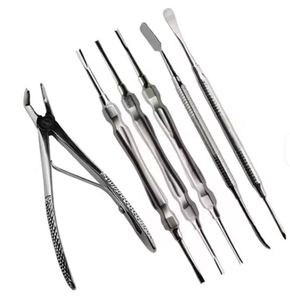 ชุดเครื่องมือผ่าตัดสัตว์แบบใช้ซ้ำได้ 6 ชิ้น คุณภาพสูง ผลิตจากสแตนเลสสตีล ได้รับการรับรองมาตรฐาน CE ISO 13485 ระดับ I สำหรับศัลยกรรมกระดูกและข้อ - Product Image 1
