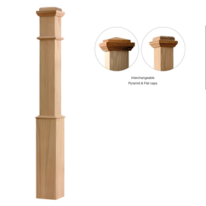 Boîte de Newel en bois décorative moderne avec base réglable en vrac pièces d'escalier solides pour la maison traditionnelle et moderne boîte de Newels - Product Image 2