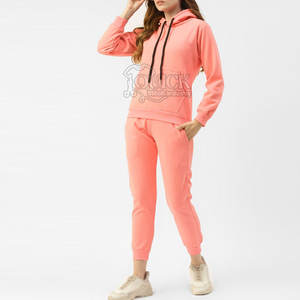 Nueva llegada de invierno con capucha sólido mujeres chándales conjunto de ropa Casual ligero transpirable de longitud completa de manga larga - Product Image 4