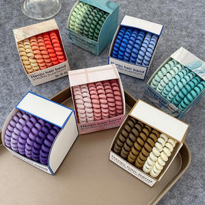 Élastiques à <span class=keywords><strong>cheveux</strong></span> en <span class=keywords><strong>spirale</strong></span> sans pli, multicolores, en forme de cordon de téléphone, accessoires élastiques pour femmes et filles - Product Image 1