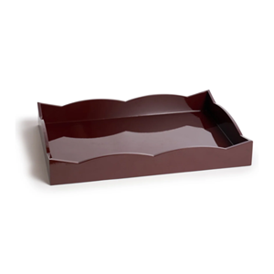 Plateau rectangulaire en laque festonnée, fait main, design personnalisé, plateau de service pour la décoration de table, vente en gros en provenance du Vietnam - Product Image 1