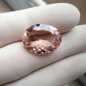Color Rosa melocotón 100% Natural más raro encontrado Grado Superior morganita suelta calibrada tamaño piedra preciosa suelta para la fabricación de joyas uso OEM - Product Image 1