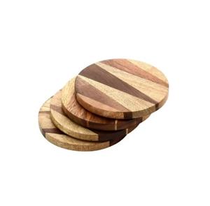 แผ่นรองแก้วไม้ดีไซน์หรูหรา - แผ่นรองแก้วทรงสี่เหลี่ยม ทนทาน เป็นมิตรกับสิ่งแวดล้อม พร้อมโลโก้สั่งทำ ไม้ธรรมชาติ สำหรับใช้ในบ้าน โรงแรม ร้านอาหาร - Product Image 4