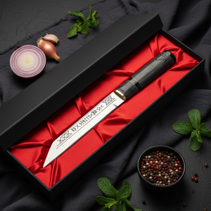 Cuchillo Vikingo Profesional Forjado a Mano, Hecho a Mano, de Acero con Alto Contenido de Carbono 1095, 60 HRC, con Funda de Cuero - Product Image 3