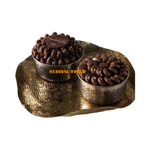 Tazón de Chocolate Árabe de Metal, Tazón de Dulces Árabe Hecho a Mano de Buena Calidad, Forma Redonda, Nuevo Tazón de Chocolate de Metal - Product Image 1