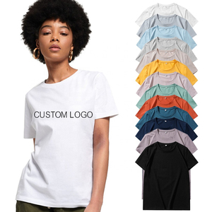Camiseta para mujer, ropa informal de alta calidad, camiseta para mujer, camisetas personalizadas teñidas de Color sólido - Product Image 1
