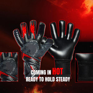 Gants de gardien de but de football professionnels de haute qualité, vente chaude, doigts complets, imperméables, respirants, en latex allemand, à lacets - Product Image 3