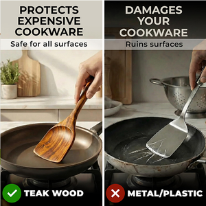 Disponibili all'ingrosso: Set di utensili da cucina in legno di teak, spatole, cucchiai e forchette per insalata - Product Image 3