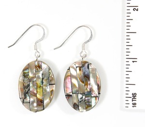 Beautiful Blue Amethyst <b>Dangling</b> <b>Earrings</b> Mother of <b>Pearl</b> in Bezel Setting 925 Sterling Silver Gift for Her Fashion Jewels - Product Image 3