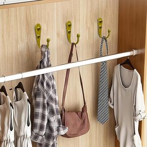 ที่แขวนเสื้อโค้ทอลูมิเนียมสีเหลืองเข้มติดผนังพร้อมสกรูสำหรับผ้าเช็ดตัวกุญแจผ้าพันคอหมวกถ้วยกาแฟ - Product Image 5