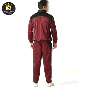 2025 couleur bloqué Zip-Front survêtements chaud plaine hommes formation Jogging porter produit confortable nouveaux survêtements de Fitness - Product Image 4